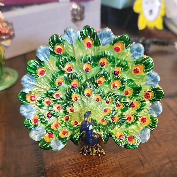 Other - Colorful Vintage Peacock Figurine trinket